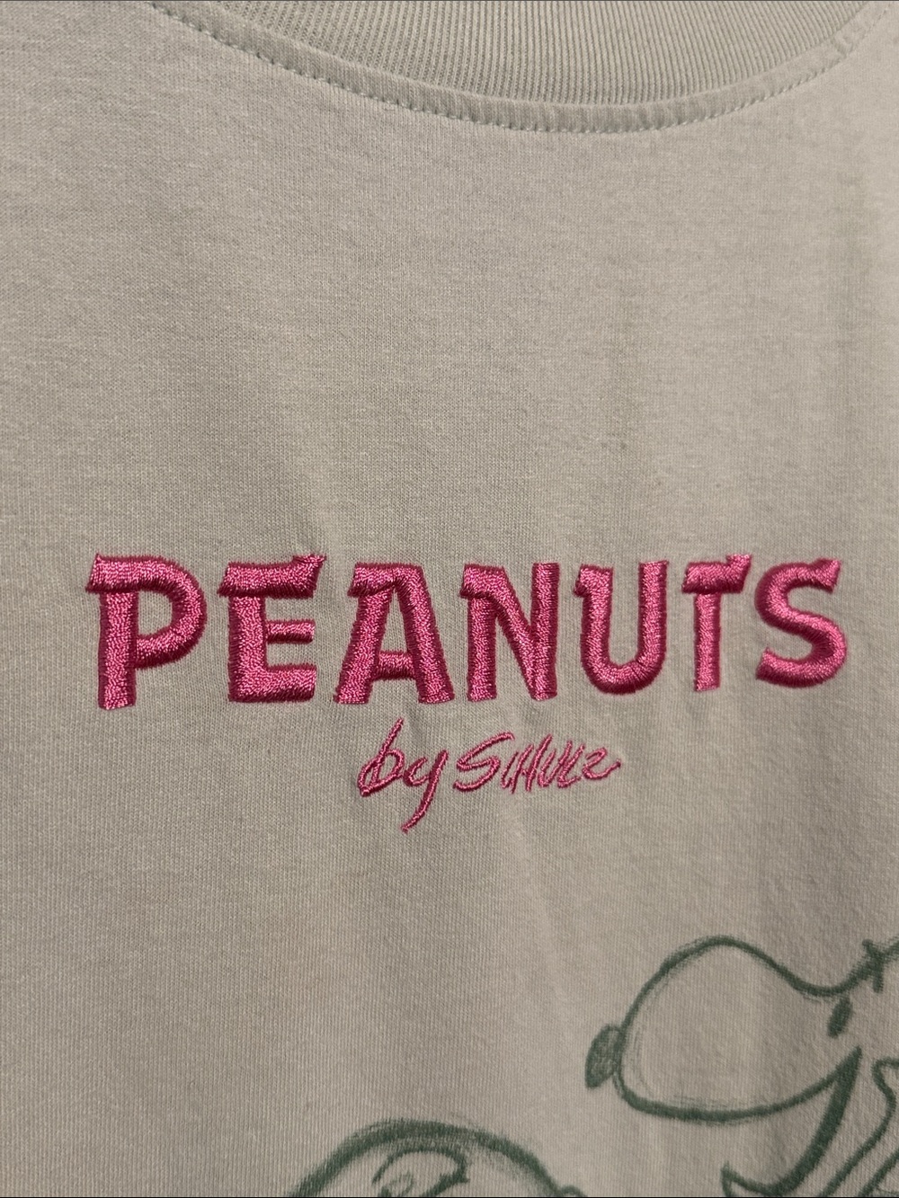 Peanuts by Schulz Sage Green Graphic Tee Size XXL Snoopy Charlie Brown - Picture 2 of 4